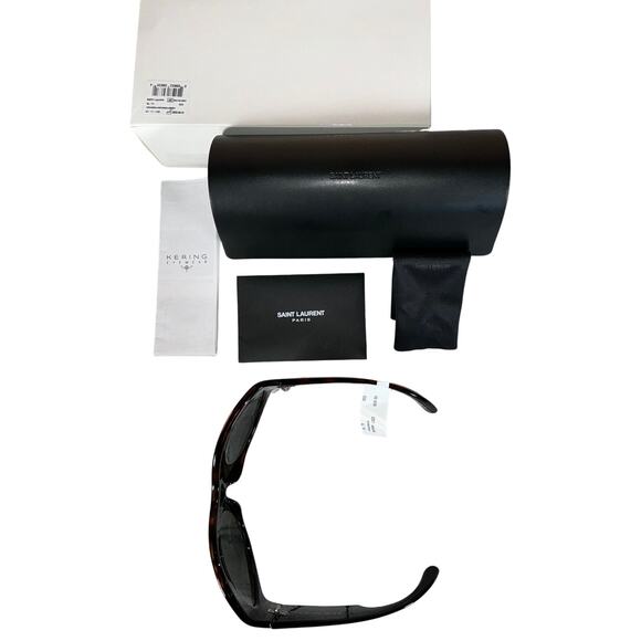 SAINT LAURENT  Cat Eye Injection Havana Grey 67 Mm Women S Sunglasses - Picture 5 of 9